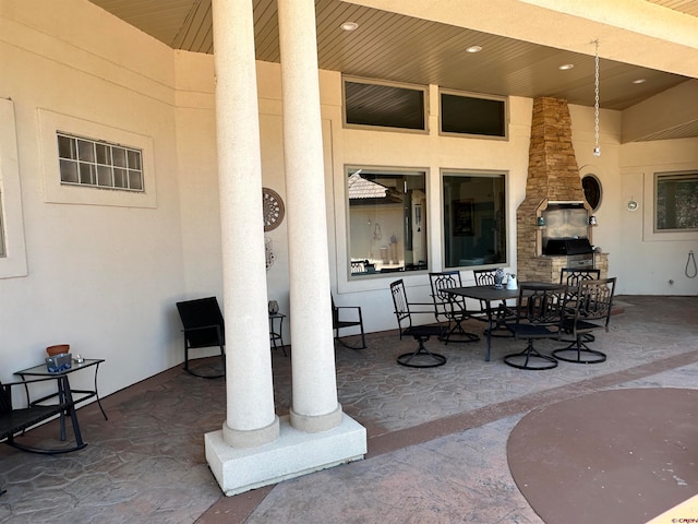 view of patio featuring grilling area