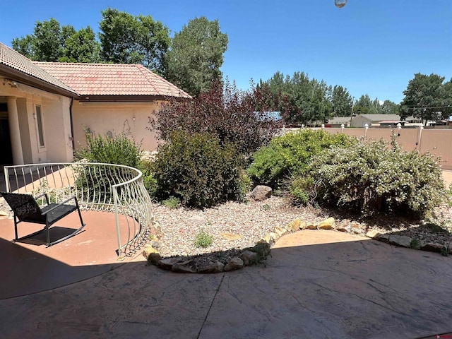 view of yard featuring a patio area