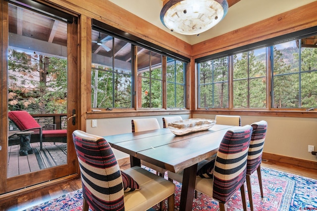 view of sunroom / solarium