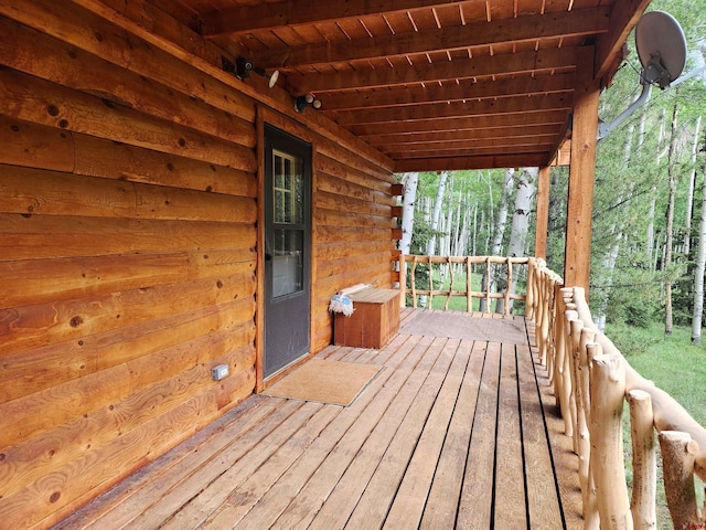 view of wooden deck