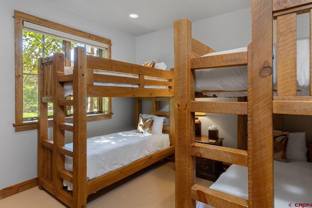 view of carpeted bedroom