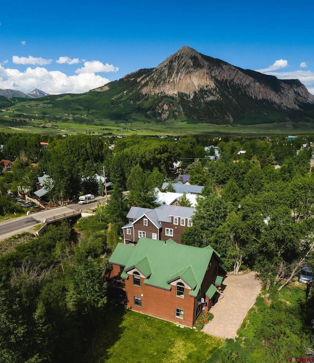 exterior space with a mountain view