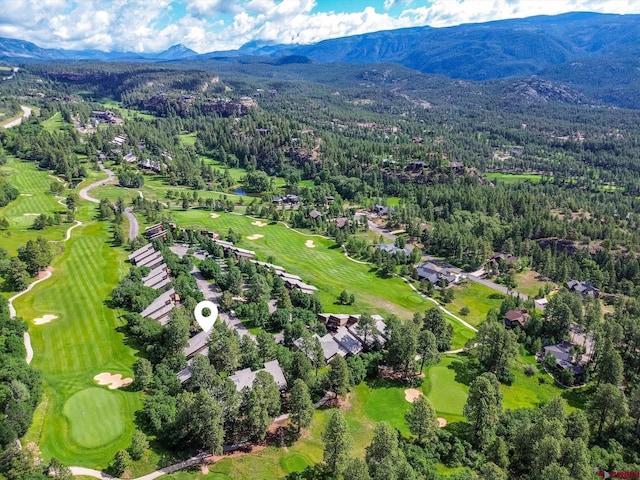 bird's eye view featuring a mountain view