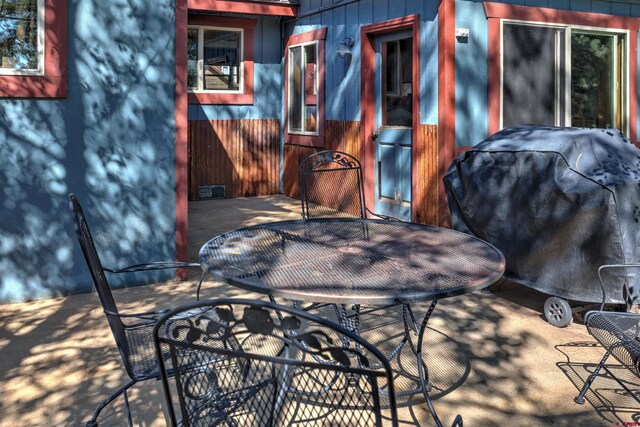 view of patio / terrace featuring grilling area