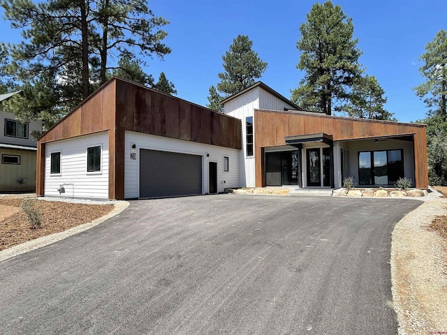 exterior space with a garage and driveway