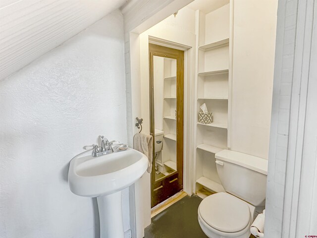 bathroom with sink and toilet