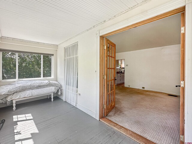 spare room with french doors