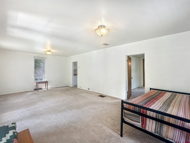 carpeted living room with french doors