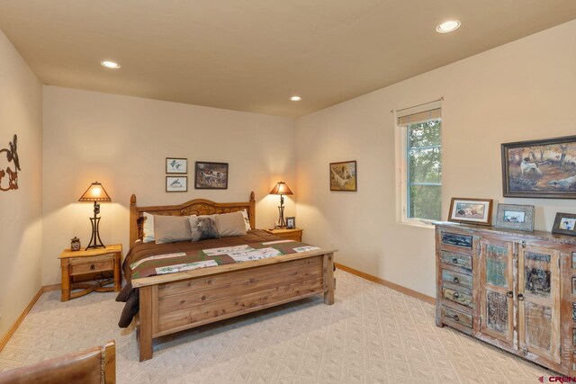 770 S Avalon Dr, Norwood, CO 81423 - bedroom featuring recessed lighting, baseboards, and light colored carpet
