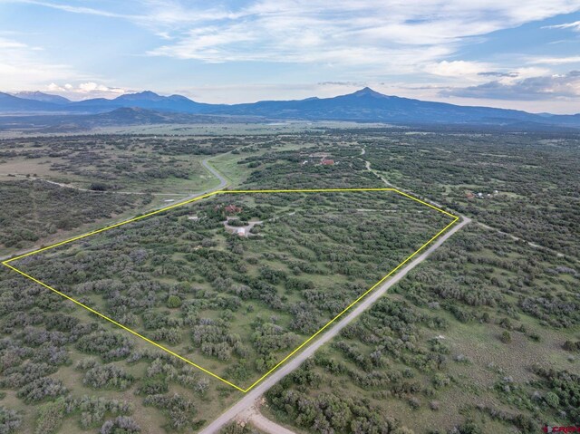 aerial view featuring a mountain view