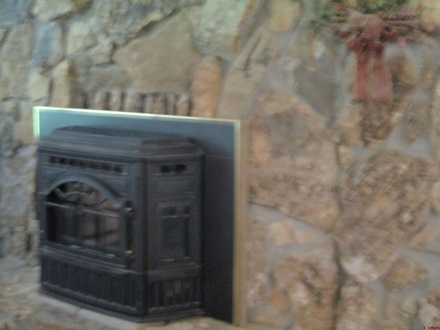 details with a wood stove