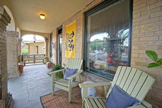 view of patio / terrace with a porch