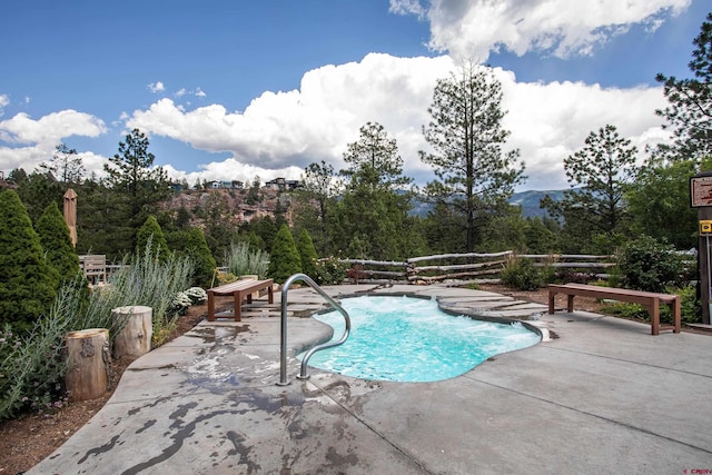 view of pool with a patio area