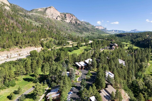 exterior space featuring a mountain view