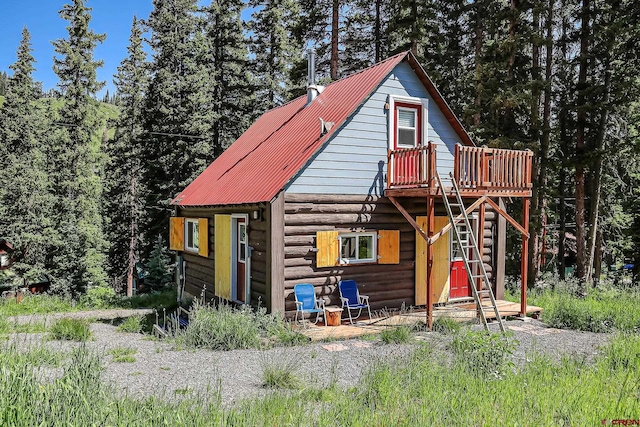 exterior space with a wooden deck