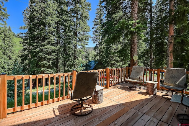 view of wooden terrace