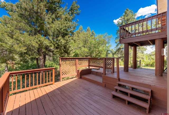 view of wooden terrace