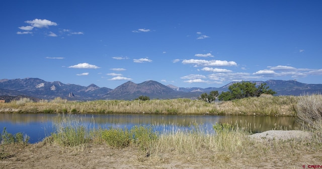 view of water feature featuring a mountain view