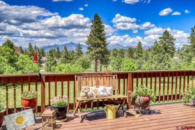 387 Bristlecone Dr, Pagosa Springs, CO 81147 - view of wooden terrace