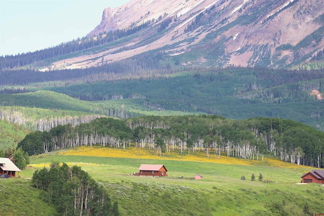 property view of mountains with a rural view