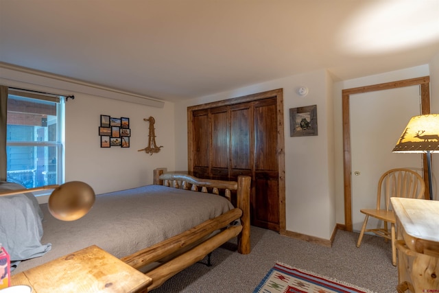 view of carpeted bedroom