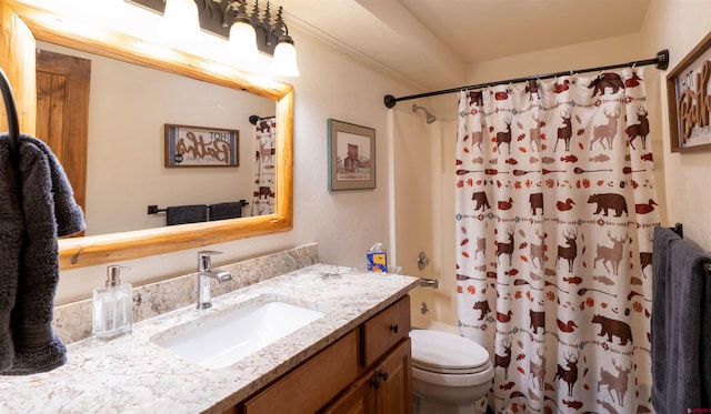 bathroom featuring toilet and vanity