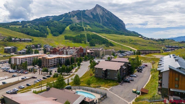 exterior space with a mountain view