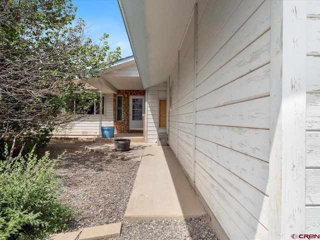 view of doorway to property