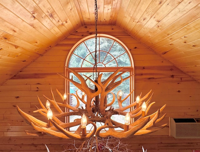 details featuring wood ceiling