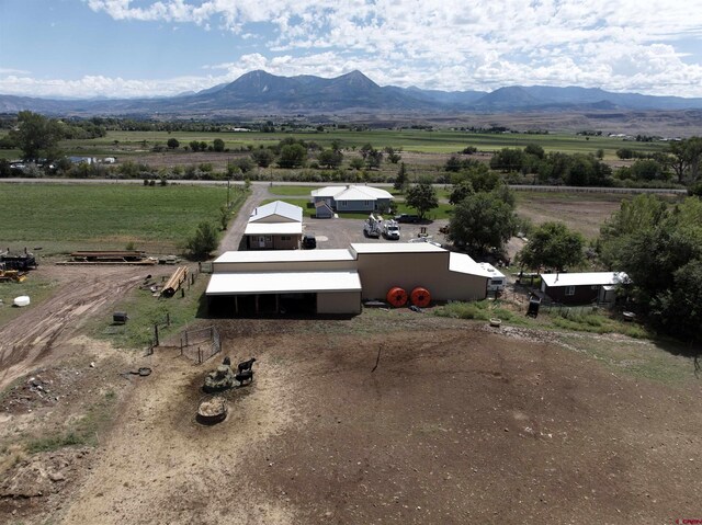 view of mountain feature with a rural view