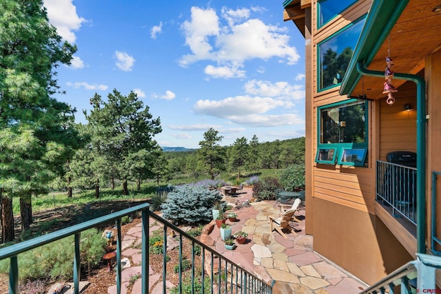 balcony featuring a patio