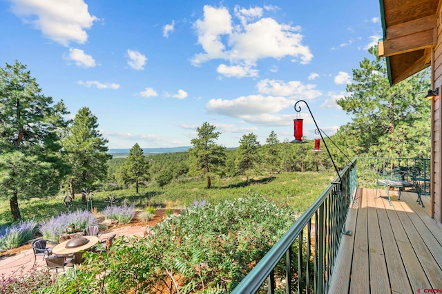 view of wooden terrace