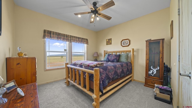 37105 Ii Rd, Redvale, CO 81431 - bedroom with a ceiling fan, baseboards, and carpet flooring