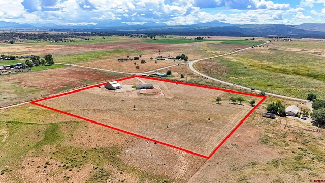 37105 Ii Rd, Redvale, CO 81431 - bird's eye view with a mountain view and a rural view