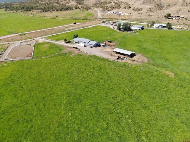 drone / aerial view featuring a rural view