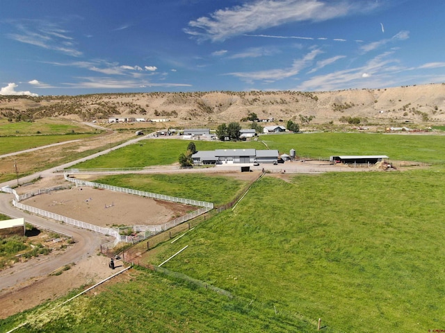 drone / aerial view with a rural view