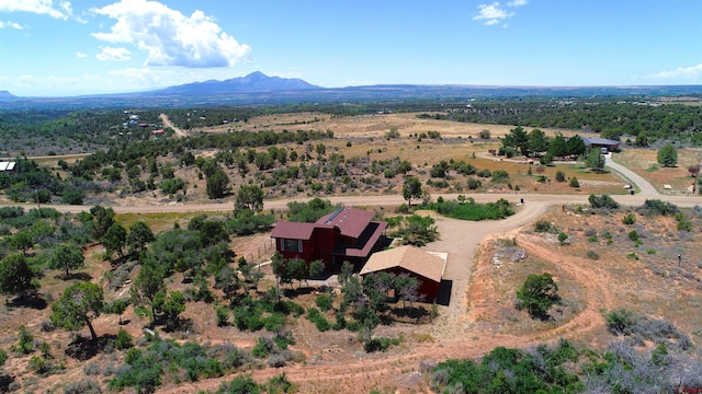 bird's eye view with a mountain view