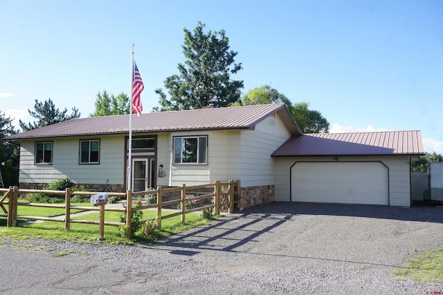 ranch-style house with a garage