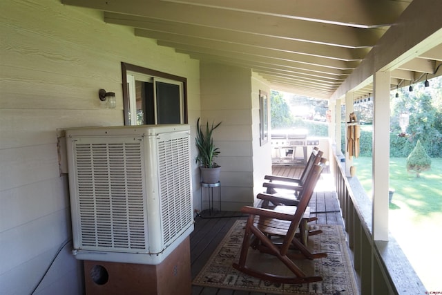 view of patio / terrace featuring ac unit