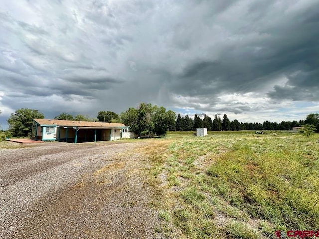 view of street featuring a rural view