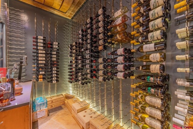 1251 Skyland Dr, Crested Butte, CO 81224 - wine area with concrete floors