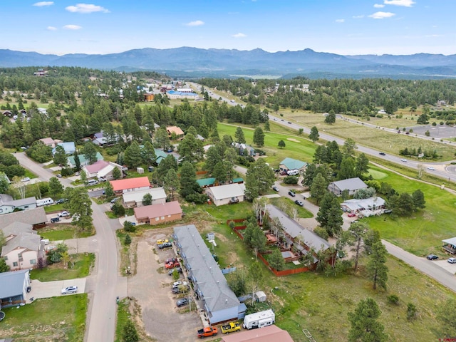 bird's eye view featuring a mountain view