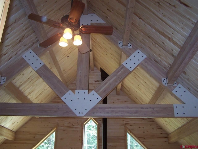 interior details featuring beam ceiling and wooden ceiling