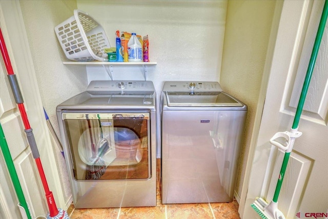 laundry area featuring washer and dryer