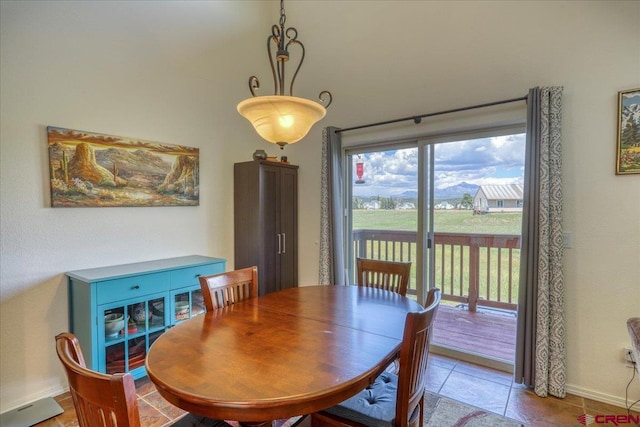 view of dining room