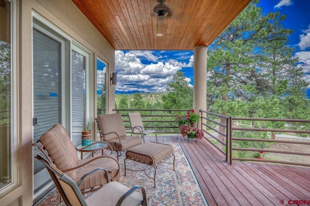 view of wooden deck