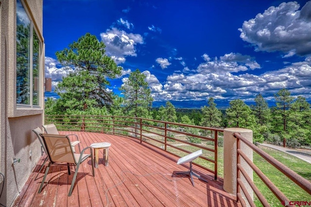 view of wooden terrace