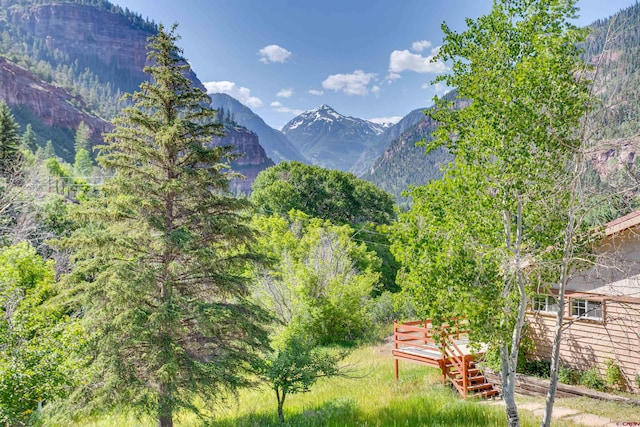 view of mountain feature