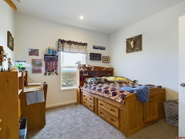 bedroom featuring carpet floors