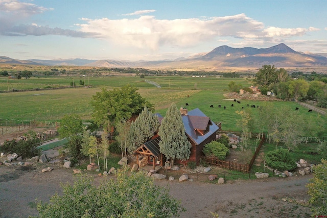 mountain view featuring a rural view